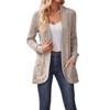 Women's Fashion Cardigan Sweater Lightweight Open Front Long Casual Jacket With Pockets - 2 of 4
