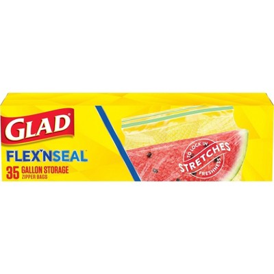 Glad Flex'N Seal + Food Storage Plastic Bags - 1 Gallon - 35ct