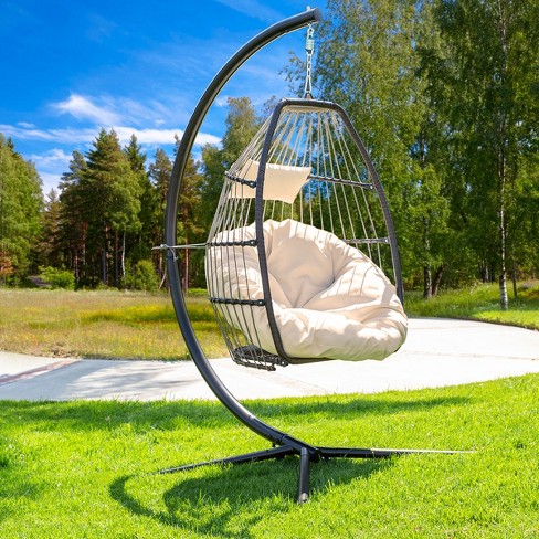 Swinging basket chair online outdoor