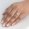 Pompeii3 3/4ct Diamond Engagement Ring French Pave Set 14k White Gold - 4 of 4