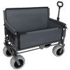 Grungis 3-in-1 Folding Wagon Cart,Shopping Cart with Bench Seat,Utility Cart for Camping,Shopping - 2 of 4