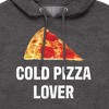Men's - Instant Message - Cold Pizza Lover Graphic Fleece Pullover Hoodie - 2 of 4