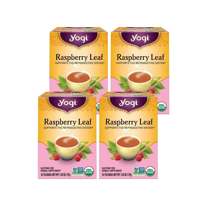 Yogi Tea - Raspberry Leaf Tea -  64 ct, 4 Pack, 1 of 8