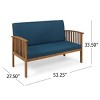 Coolbibila 53Inch Modern Outdoor Patio Fabric Loveseats Recliner,Cushion Chaise Lounge Arm Chair,Outdoor Patio Furniture Loveseat For Garden - 4 of 4