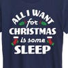Women's - Instant Message - All I Want For Christmas Is Sleep Short Sleeve Graphic T-Shirt - 2 of 4