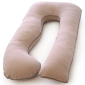 PharMeDoc Pregnancy Pillow, U-Shape Full Body Maternity Pillow - Organic Cotton Cover - 1 of 4