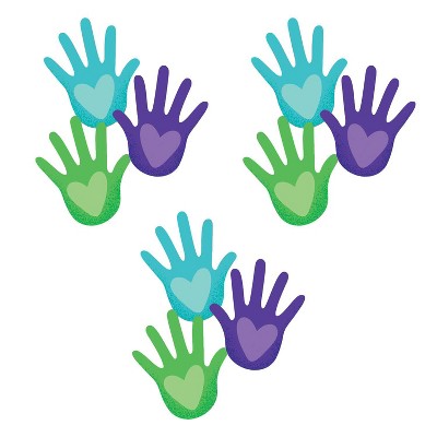 Carson Dellosa Education One World Hands with Hearts Cut-Outs, 36 Per Pack, 3 Packs