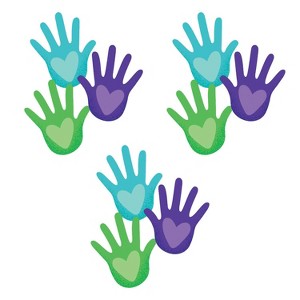 Carson Dellosa Education One World Hands with Hearts Cut-Outs, 36 Per Pack, 3 Packs - 1 of 4