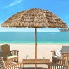 DOMETOUR 8'Thatch Patio Tiki Umbrella Tropical Palapa Raffia Tiki Hut Hawaiian Hula Beach Umbrella,Straw umbrella - 2 of 4
