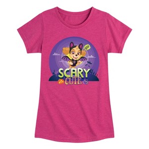 Girls' - Paw Patrol - Halloween Skye Scary Cute Fitted Short Sleeve Graphic T-Shirt - 1 of 4