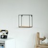 Vintiquewise Wooden Board with Metal Frame Wall Mount Floating Shelf for The Living Room, Dining Room, or Office - 4 of 4