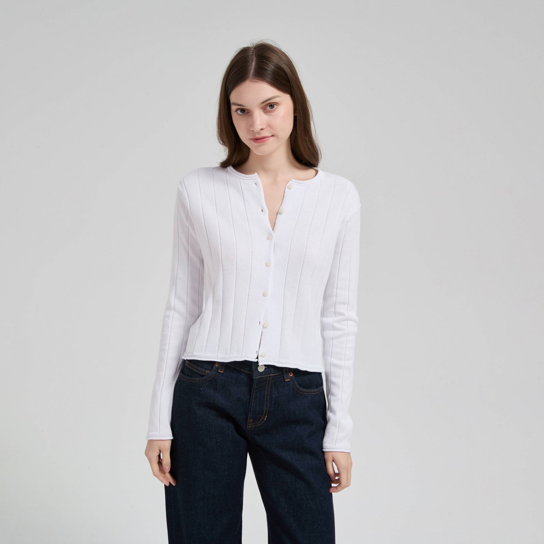 Women's Wide Ribbed Cardigan Sweater - A New Day™