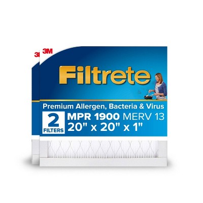 Filtrete 2pk 1900 Ultimate Premium Allergen, Bacteria and Virus