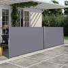Gulches 276"*71"Retractable Side Awning, Waterproof & UV-Resistant, Privacy Screen Divider Roll Up Balcony(Gray) - 2 of 4