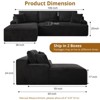 Cloud Couch Modular Sectional Sofa with Chaise, Deep Seat Sleeper Sofa with Washable Cushions, Corduroy Upholstery - 2 of 4