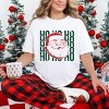 Ho Ho Ho Glitter Santa - Womens Garment Dyed Tee - 3 of 3