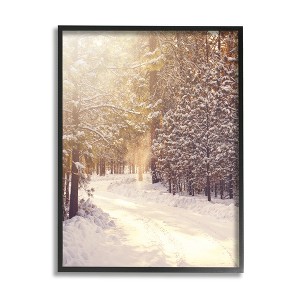 Stupell Industries Snowy Winter Path Framed Giclee Art - 1 of 4