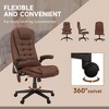 TiramisuBest High Back Vibration Massage Office Chair, Brown PU Leather, Adjustable Height & 120 - degree Recline - 2 of 4
