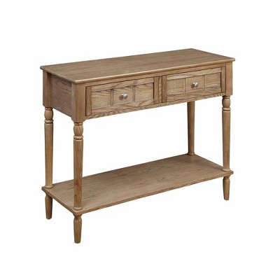 French Country Two Drawer Hall Table Driftwood - Breighton Home