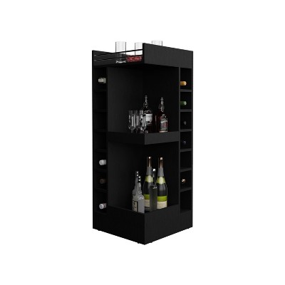 NicBex Buffet Cabinet with Storage 42" Tall Corner Bar Cabinet Sideboard Cabinet with 8 Bottle Cubbies and Double Door for Living Room