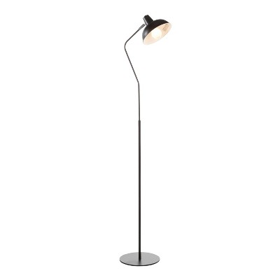 Metal Darby Contemporary Floor Lamp Black (Includes LED Light Bulb) - LumiSource