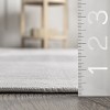 Nuloom Kerrie Modern Triangles Pet Friendly Machine Washable Area Rug, 4' x 6', Light Grey - 3 of 4