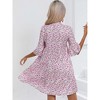 Womens Dress with Flutter Bell Sleeves V Neck Flowy Sundress Flounce Midi Tiered Dress Floral Summer Sundress - 2 of 4