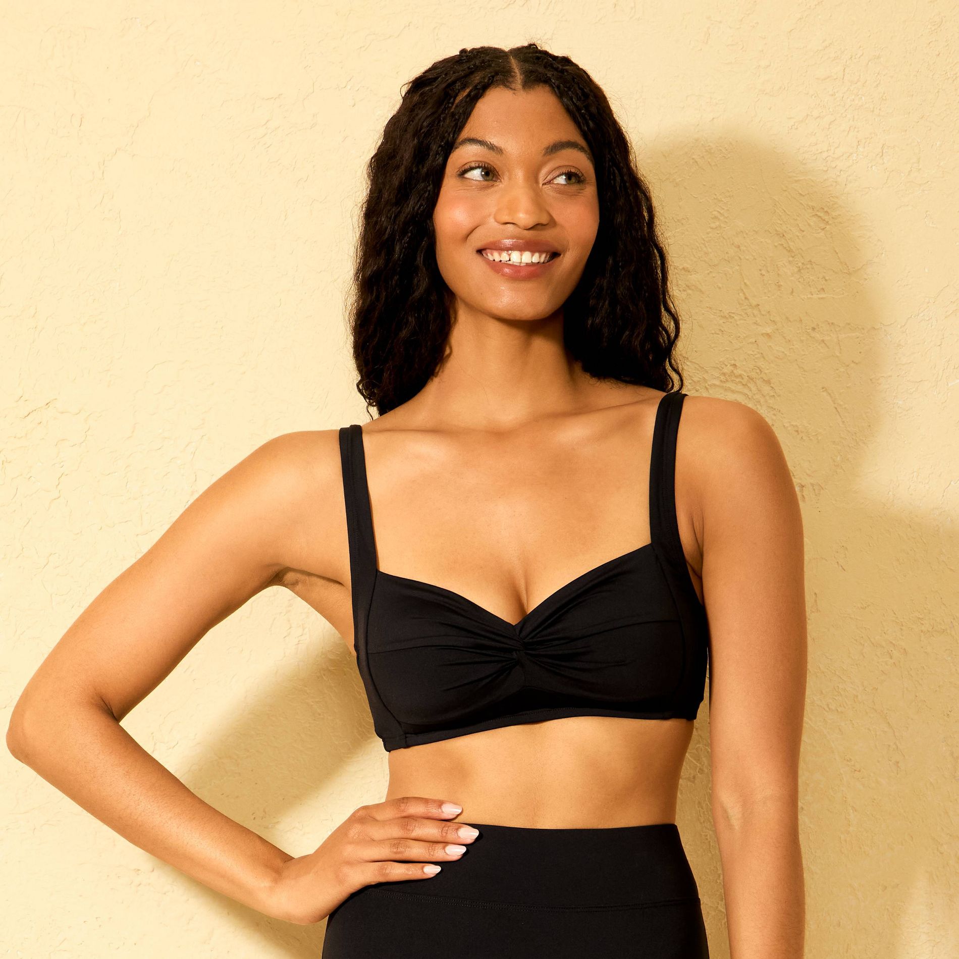 Women's Smoothing Twist-Front Bralette Bikini Top - Shade & Shore™
