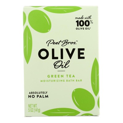 Peet Bros Green Tea Olive Oil Moisturizing Bath Bar - 5 oz