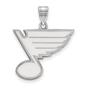 Black Bow Jewelry Sterling Silver St. Louis Blues NHL Large Pendant - 1 of 3