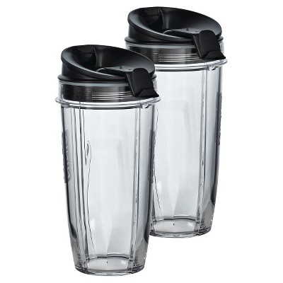 NINJA 16 oz. Clear Single Serve Cups with Lids for BL660