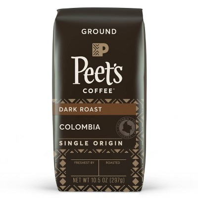 Peet's Colombia Single Origin Dark Roast Ground Coffee 10.5oz