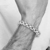 Black Bow Jewelry Mens 12mm Stainless Steel Polished & Matte Open Link Bracelet, 8.25 In - 4 of 4