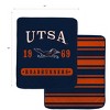 NCAA UTSA Roadrunners Varsity Plaque Double Sided Royal Plush Blanket: Sports Team Logo - 3 of 3