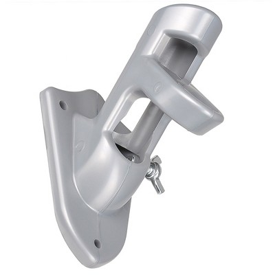 Silver Adjustable Wall Mount Flag Pole Bracket Holder