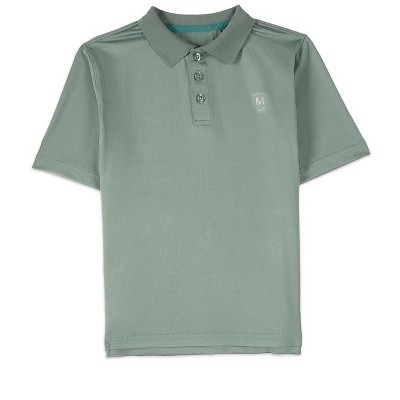 Memoi Boys Silky Soft Dri-Effect Moisture Wicking Short Sleeve Polo Shirt