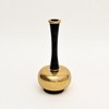 Gulches Decorative Vase - Modern Gold & Black Minimalist Table Accent (8x8x16") - 2 of 4