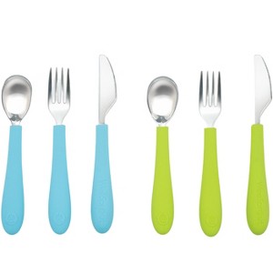 WeeSprout Kids Stainless Steel Utensils Set - Premium 18/8 Grade Silverware Kit - 2 Spoons, 2 Forks, 2 Knives - 1 of 4