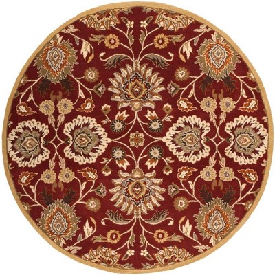 Mark & Day Eckville 8' Round Tufted Indoor Area Rugs Burgundy