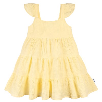Gerber Toddler Girls' Sleeveless Gauze Dress - Yellow - 2t : Target