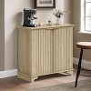 Jojoka Fluted Sideboard Buffet Cabinet with Storage, 2 Door Kitchen Storage Cabinet, Coffee Bar - 4 of 4
