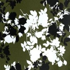 dark olive green graphic floral