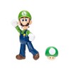 Nintendo Super Mario 4'' Luigi with Green Mushroom Action Figure - 2 of 4