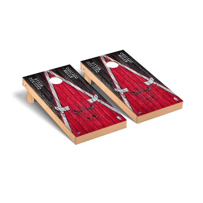 NBA Chicago Bulls Premium Cornhole Board Triangle Weathered Version