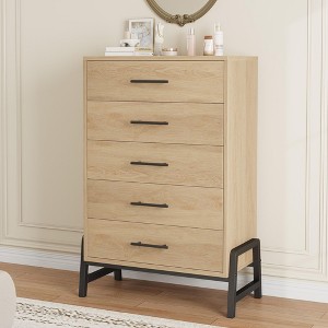 5 Dresser for Bedroom, 50.5 in Tall Drawer with Large Storage Space, Freestanding Wooden Closet Storage Dresser Chest - 1 of 4
