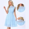 Allegra K Women's Sleeveless Smocked Waist Gilding Metallic Stars Chiffon Party Dress - 2 of 4
