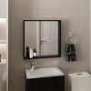 GlasFlength Decorative Wall Mirrors Medicine Cabinet Accent Mirror Wall Mounted Mirror Storage Cabinet for Bathroom Wall, Black, 23.6"*2.8"*23.6" - 2 of 4