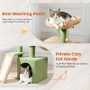Cactus Cat Tree for Indoor Cats, with Sisal Scratching Ramp, Cozy Hammock and Removable Top Bed Perch - 3 of 4