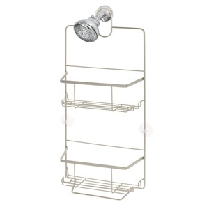 iDESIGN Everett Metal Hanging Shower Caddy Bath Organizer Satin - 1 of 4