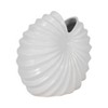 Coastal Ceramic Vase - Modern Textured Ceramic Floral Accent - Decorative Home & Office Decor for Living Room & Bedroom - White - 4 of 4